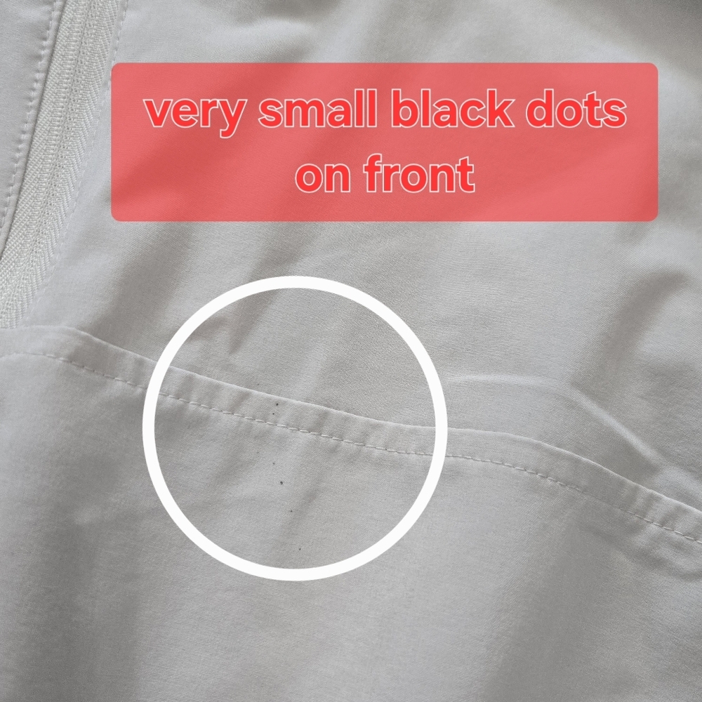 Prologue Cream Windbreaker Mock Turtleneck Short Sleeved Lightweight Dress, M - Picture 3 of 10